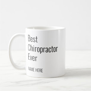 Voeg Jouw naam Best Chiropractor Ever Typography t Koffiemok