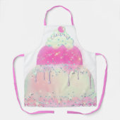 Voeg jouw naam Big Cake Design schort toe (Voorkant)