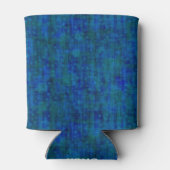 Voeg Jouw naam Blauw Groen Abstract Ontwerp toe Blikjeskoeler (Achterkant)