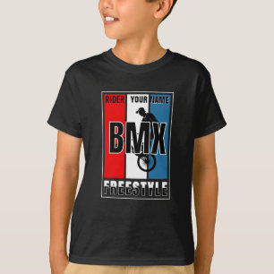 Voeg Jouw naam BMX Freestyle Rider toe T-shirt