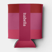 Voeg Jouw naam Bold Red en Pinks toe Blikjeskoeler (Voorkant)
