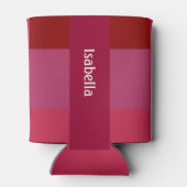 Voeg Jouw naam Bold Red en Pinks toe Blikjeskoeler (Achterkant)