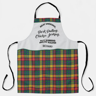 Voeg Jouw naam Clan Buchanan Tartan Pset Patroon t Schort