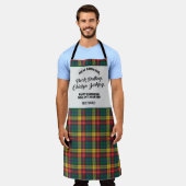 Voeg Jouw naam Clan Buchanan Tartan Pset Patroon t Schort (Gedragen)