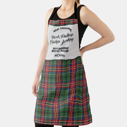 Voeg Jouw naam Clan MacCulloch Tartan Patroon toe Schort (Insitu)