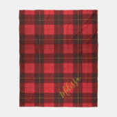 Voeg Jouw naam Clan Wallace Pset Tartan toe Fleece Deken (Voorkant)