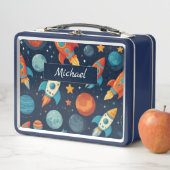 Voeg Jouw naam Cool Rocket Space en Planets Kind's (In situ)