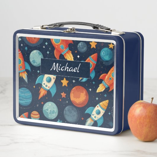 Voeg Jouw naam Cool Rocket Space en Planets Kind's (In situ)