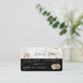 Voeg jouw naam Credit Kaart Styled Black Marble to Visitekaartje (Staand voorkant)