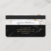 Voeg jouw naam Credit Kaart Styled Black Marble to Visitekaartje (Achterkant)