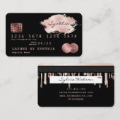 Voeg jouw naam Credit Kaart Styled Dripping Gold t Visitekaartje (Voorkant / Achterkant)