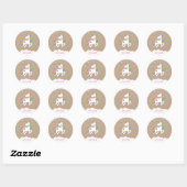Voeg Jouw naam Cute Magical Unicorn Personalized t Ronde Sticker (Vel)