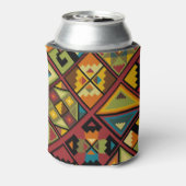 Voeg Jouw naam Earth Tone Tribal toe Blikjeskoeler (Blikje Achterkant)