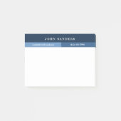 Voeg Jouw naam eenvoudig donkerblauw toe Post-it® Notes (Voorkant)