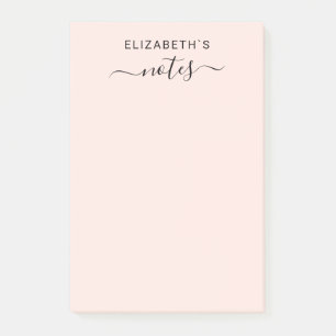 Voeg Jouw naam eenvoudige zwarte roze toe Post-it® Notes