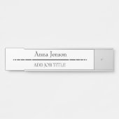 Voeg jouw naam en baantitel aan dit Bedrijfs toe Deurbordje (Voorkant)