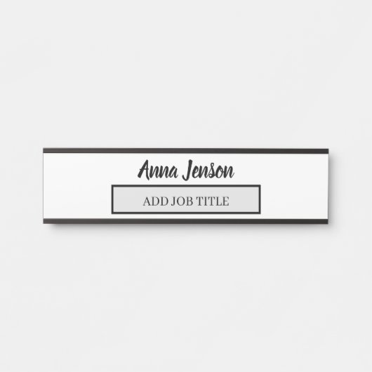 Voeg jouw naam en baantitel aan dit Bedrijfs toe Deurbordje (Voorkant)