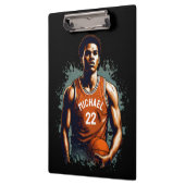 Voeg Jouw naam en Nummer basketballer Custom Klembord (Links)