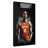 Voeg Jouw naam en Nummer basketballer Custom Klembord (Rechts)