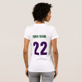 Voeg Jouw naam en nummer toe, Voetbal T-Shirt (Achterkant volledig)