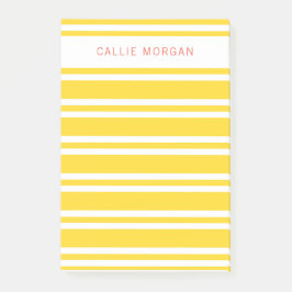 Voeg jouw naam Gele Striped Post-it Nota's toe Post-it® Notes