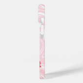 Voeg Jouw naam Girly Pink Swirls Tattered Heart to Case-Mate iPhone Case (Achterkant / Links)