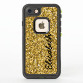 Voeg jouw naam GOLD GLITTER print gepersonaliseerd (Achterkant)