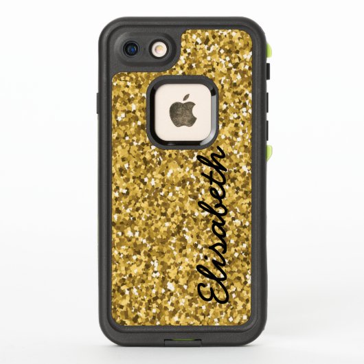 Voeg jouw naam GOLD GLITTER print gepersonaliseerd (Achterkant)