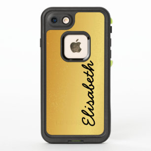 Voeg jouw naam GOLD SATIN print gepersonaliseerd t
