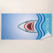 Voeg Jouw naam Great White Shark Beach Party toe Strandlaken (Voorkant)