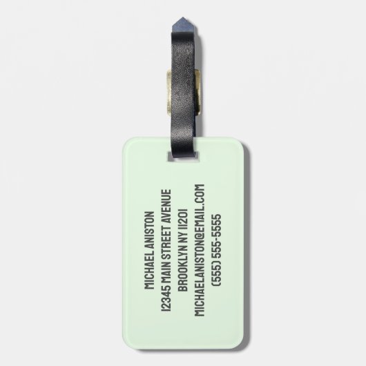 Voeg Jouw naam Groene Tractor Boerderij Waterverf  Bagagelabel (Achterkant verticaal)