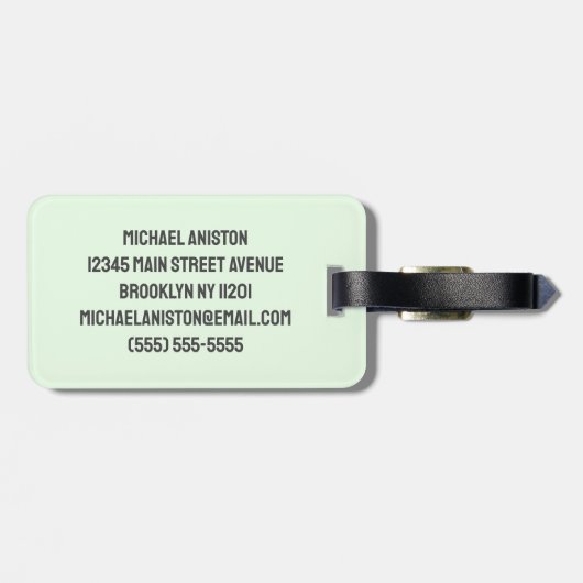 Voeg Jouw naam Groene Tractor Boerderij Waterverf  Bagagelabel (Achterkant horizontaal)