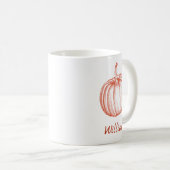 Voeg Jouw naam Halloween Herfst Pumpkin toe Koffiemok (Voorkant rechts)