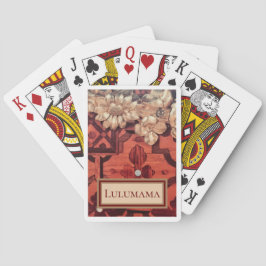 VOEG JOUW NAAM Inset Wood Gold Gilded afbeelding T Pokerkaarten