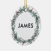 Voeg Jouw naam kerstmis toe, speciaal gepersonalis Keramisch Ornament (Rechts)