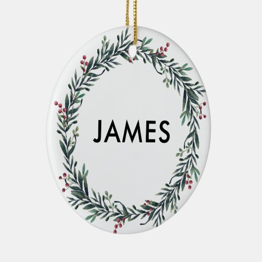 Voeg Jouw naam kerstmis toe, speciaal gepersonalis Keramisch Ornament (Rechts)