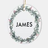 Voeg Jouw naam kerstmis toe, speciaal gepersonalis Keramisch Ornament (Links)
