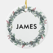 Voeg Jouw naam kerstmis toe, speciaal gepersonalis Keramisch Ornament (Achterkant)