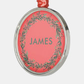 Voeg Jouw naam kerstmis toe, speciaal gepersonalis Metalen Ornament (Links)