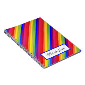 Voeg Jouw naam Kleurrijke Rainbow Design Homeschoo Notitieboek (Rechterzijde)