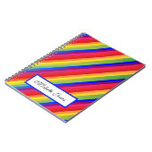 Voeg Jouw naam Kleurrijke Rainbow Design Homeschoo Notitieboek (Linkerzijde)