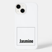 Voeg Jouw naam Modern Minimalist toe Case-Mate iPhone Case (Achterkant)