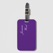 Voeg Jouw naam Modern minimalistisch koninklijk Pa Bagagelabel (Voorkant (verticaal))