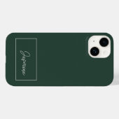 Voeg Jouw naam Modern minimalistisch script donker Case-Mate iPhone Case (Achterkant (horizontaal))