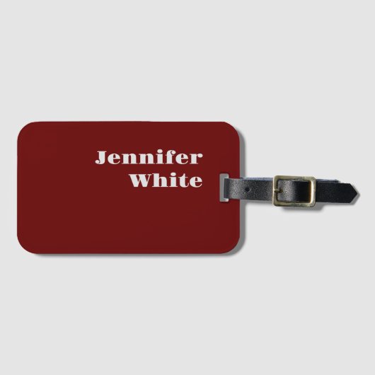 Voeg Jouw naam Modern Minimalistische Klein toe Bagagelabel (Voorkant (horizontaal))