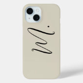 Voeg Jouw naam Modern Monogram Initiaal Kalligrafi Case-Mate iPhone Case (Achterkant)