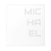 Voeg Jouw naam Modern Plain toe Notitieblok (Voorkant)