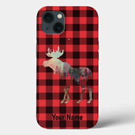 Voeg Jouw naam, Moose, Red Buffalo de Geval van de Case-Mate iPhone Case