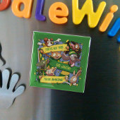 Voeg Jouw naam Motivatie Animal Fans Cartoon toe Magneet