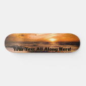 Voeg Jouw naam of bericht toe - Beach Sunset Persoonlijk Skateboard (Horizontaal)